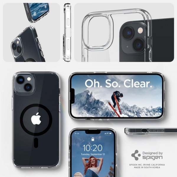 Spigen iPhone 14 Cover Ultra Hybrid MagFit Sort