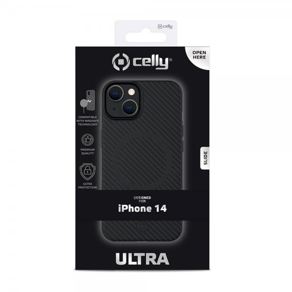 Celly iPhone 14 Cover ULTRAMAG Sort