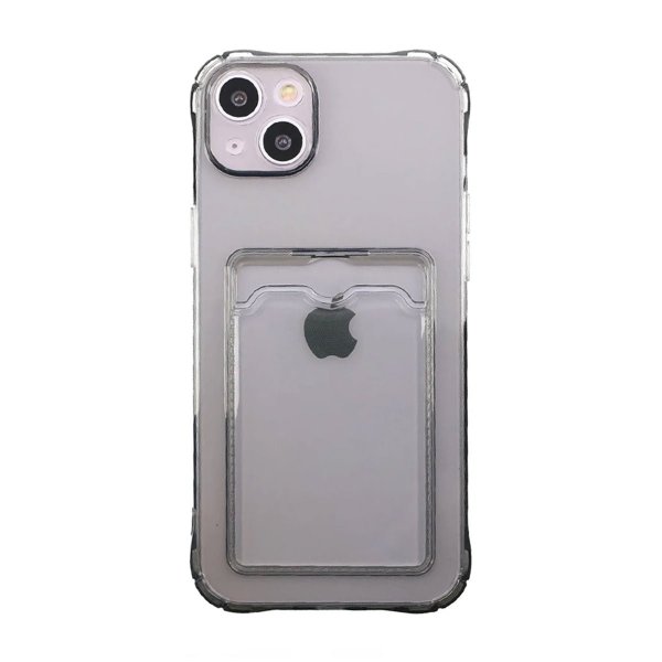 iPhone 14 Cover Kortholder Stødsikkert Sort
