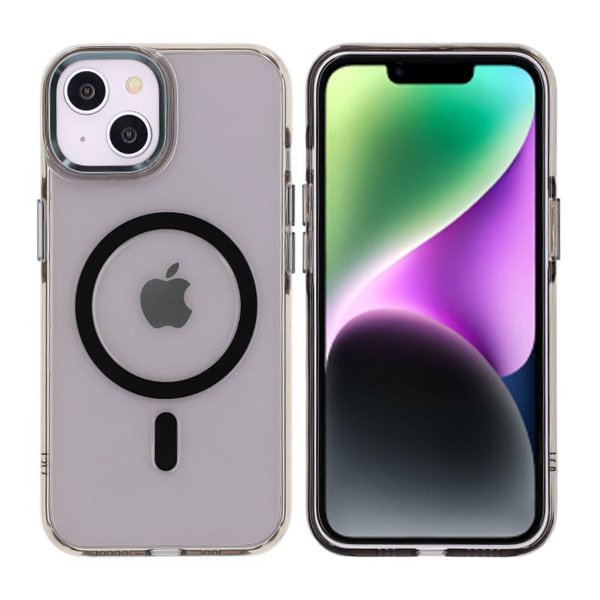 Rvelon iPhone 13/iPhone 14 Cover MagSafe Sort Transparent