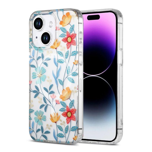iPhone 14 Plus/iPhone 15 Plus Cover Blomstermønster MagSafe Grene