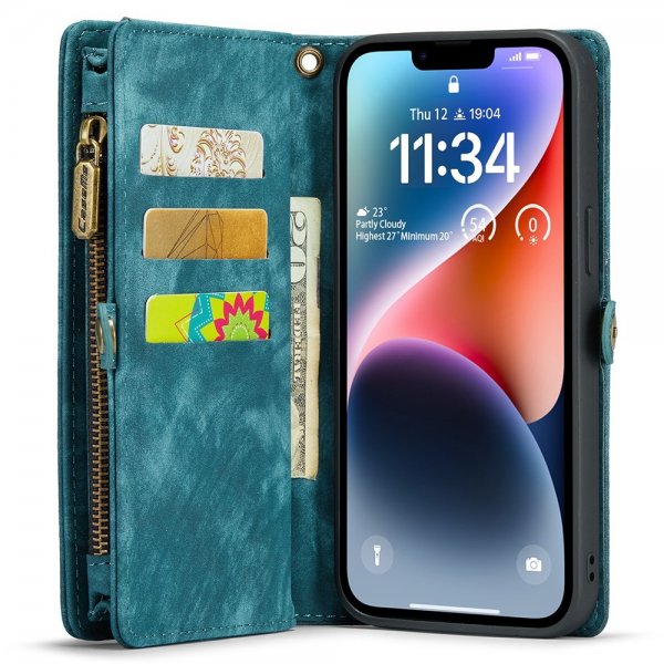 CaseMe iPhone 15 Fodral 008 Series Aftageligt Cover Petrol