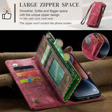 CaseMe iPhone 15 Etui 008 Series Aftagelig Cover Rød