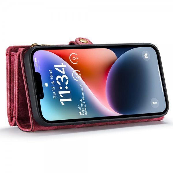 CaseMe iPhone 15 Etui 008 Series Aftagelig Cover Rød