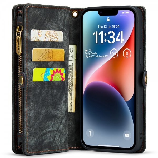CaseMe iPhone 15 Etui 008 Series Aftageligt Cover Sort