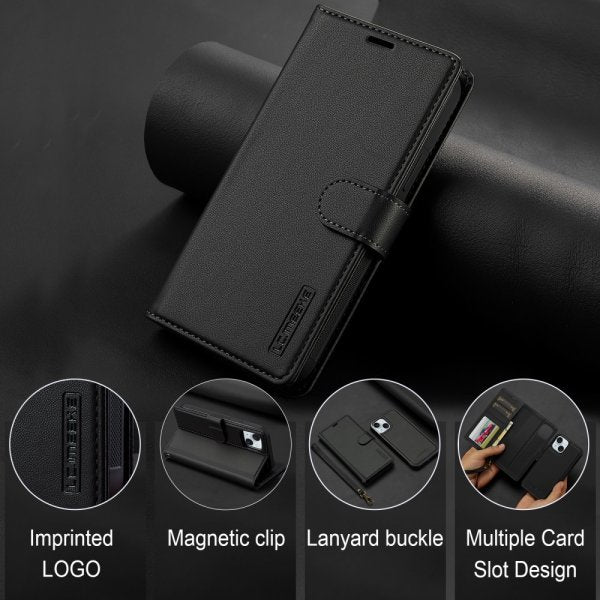 Lc.Imeeke iPhone 15 Cover med Aftageligt Cover L2 Series MagSafe Sort
