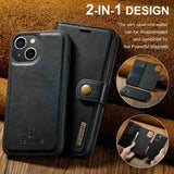 Dg.Ming iPhone 15 Cover med Aftageligt Cover Sort