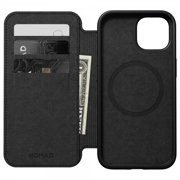 Nomad iPhone 15 Etui Modern Leather Folio Brun
