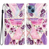 iPhone 15 Cover Motiv Lilla Blomster