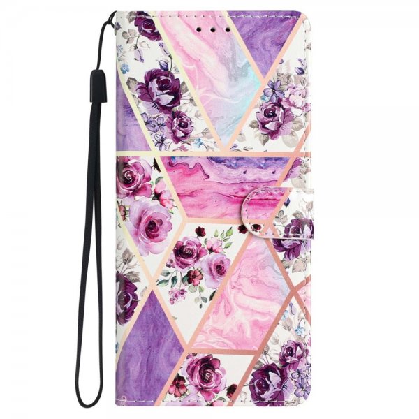 iPhone 15 Cover Motiv Lilla Blomster
