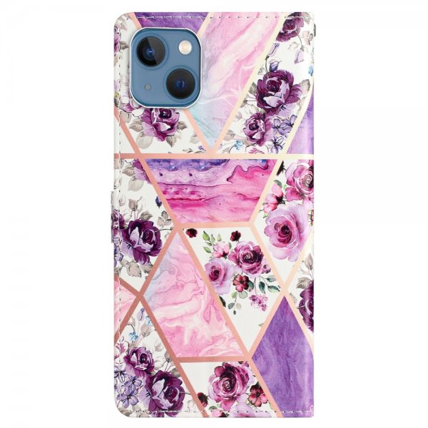 iPhone 15 Cover Motiv Lilla Blomster