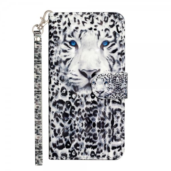 iPhone 15 Cover Motiv Hvid Tiger
