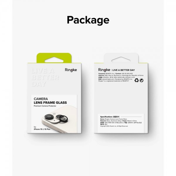 Ringke iPhone 15/iPhone 15 Plus Kamerabeskyttelse Kamera Linseramme