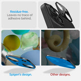 Spigen iPhone 14/15/14 Plus/15 Plus Kamerabeskyttelsesglas Glas.tR Optik Sort 2-pak