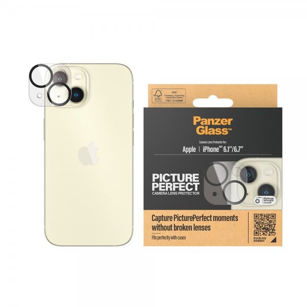 PanzerGlass iPhone 15/iPhone 15 Plus Kamera Cover PicturePerfect