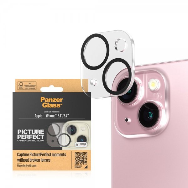 PanzerGlass iPhone 15/iPhone 15 Plus Kamera Cover PicturePerfect