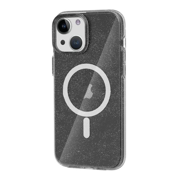 iPhone 15 Cover Glitter MagSafe Sort