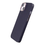 iPhone 15 Cover Kulfibermønster Lilla