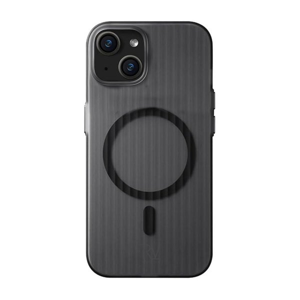 Rvelon iPhone 15 Cover Riflet MagSafe Sort