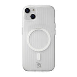 Rvelon iPhone 15 Cover Bølget MagSafe Hvid