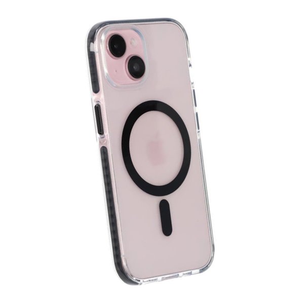iPhone 15 Cover Stødsikkert MagSafe Sort