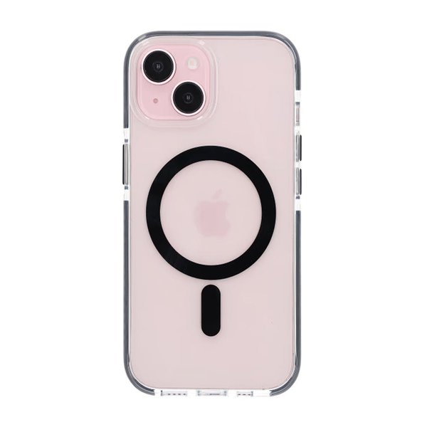 iPhone 15 Cover Stødsikkert MagSafe Sort