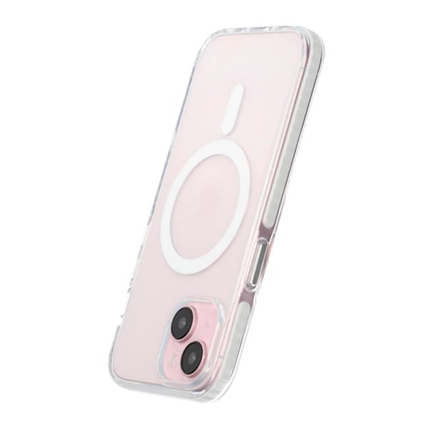 iPhone 15 Cover Stødsikkert MagSafe Hvid