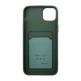 iPhone 15 Cover Kortholder Grøn