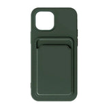 iPhone 15 Cover Kortholder Grøn