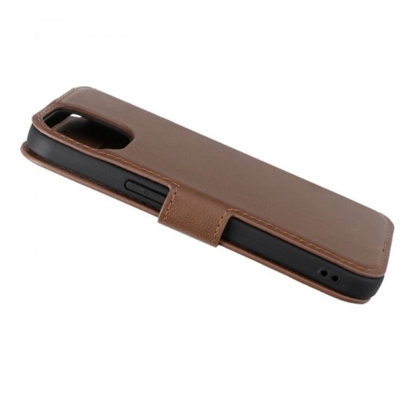 Rvelon iPhone 15 Cover Ægte Læder Brun