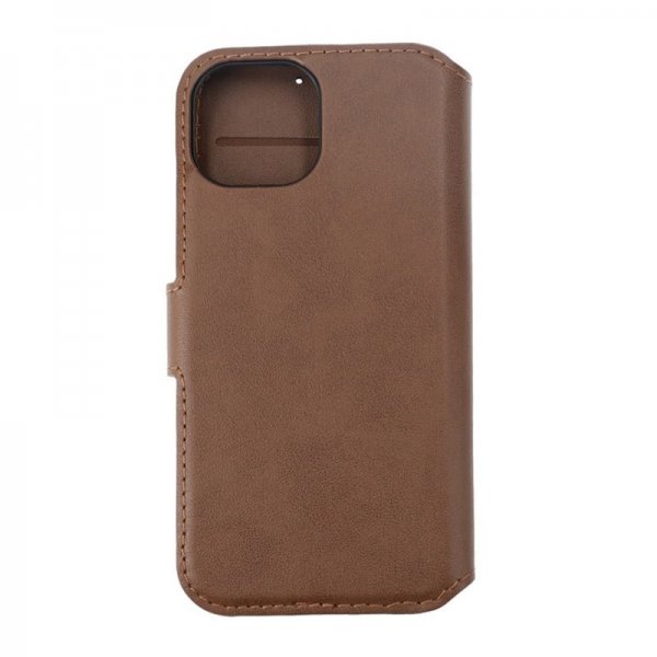 Rvelon iPhone 15 Cover Ægte Læder Brun