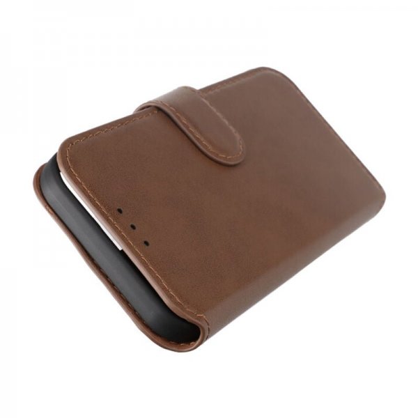 Rvelon iPhone 15 Cover Ægte Læder Brun
