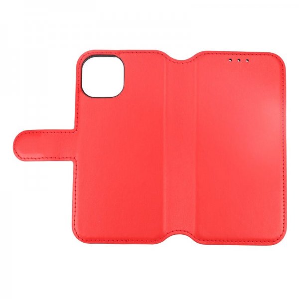 Rvelon iPhone 15 Cover Ægte Læder Rød