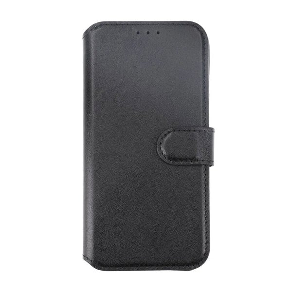 Rvelon iPhone 15 Cover Ægte Læder Sort