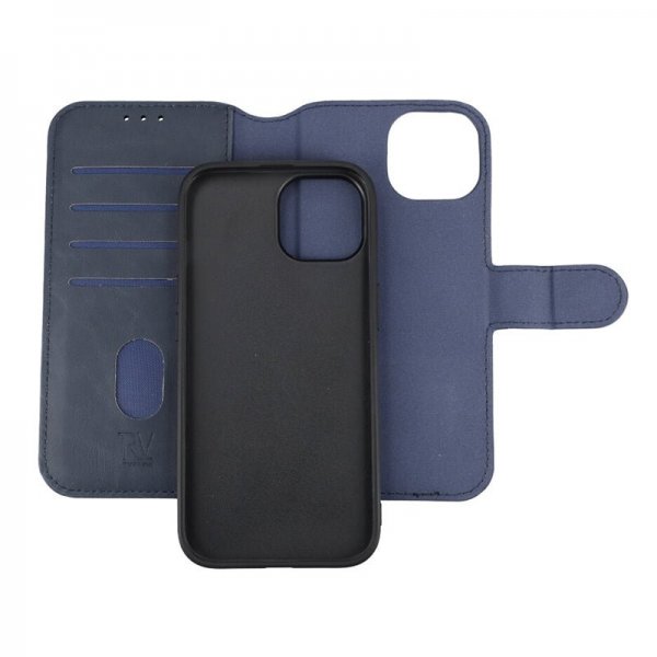 Rvelon iPhone 15 Cover Magnetisk Aftageligt Etui Blå
