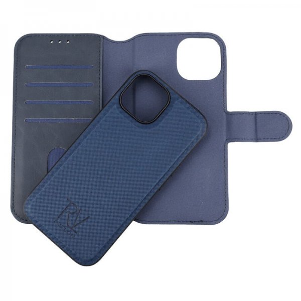 Rvelon iPhone 15 Cover Magnetisk Aftageligt Etui Blå