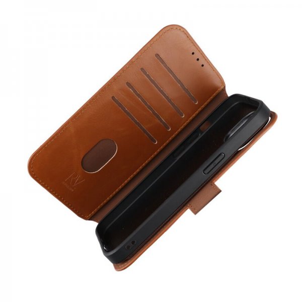 Rvelon iPhone 15 Etui Magnetisk Aftagelig Skal Brun