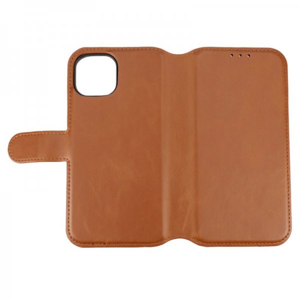 Rvelon iPhone 15 Etui Magnetisk Aftagelig Skal Brun