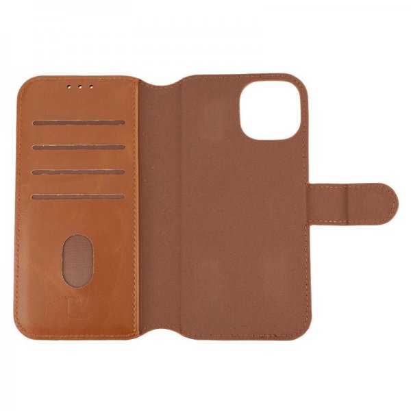 Rvelon iPhone 15 Etui Magnetisk Aftagelig Skal Brun