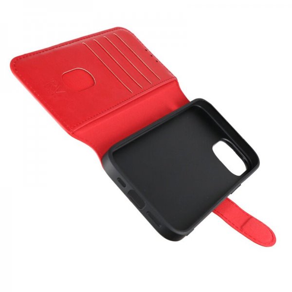Rvelon iPhone 15 Cover 4 Kortrum MagSafe Rød