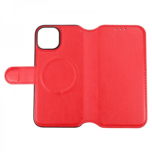 Rvelon iPhone 15 Cover 4 Kortrum MagSafe Rød