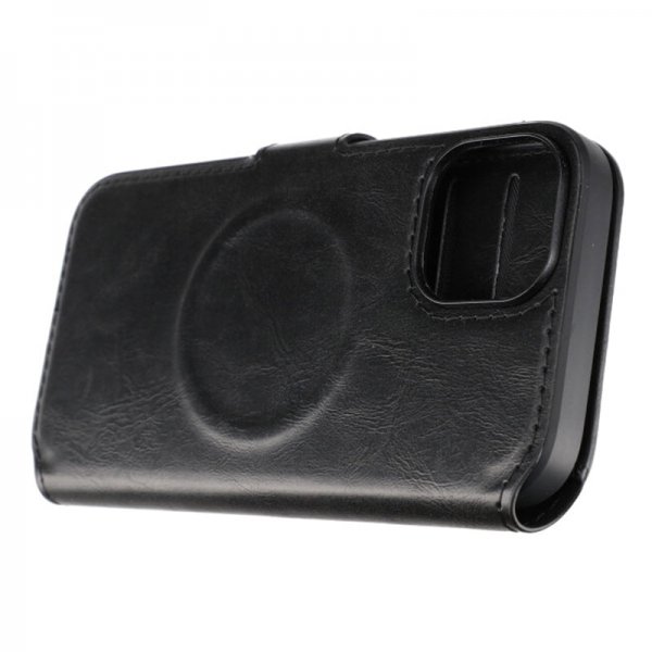 Rvelon iPhone 15 Cover 4 Kortrum MagSafe Sort