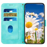 iPhone 15 Plus Cover Blomstermønster Grøn