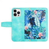 iPhone 15 Plus Cover Blomstermønster Grøn