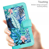 iPhone 15 Plus Cover Blomstermønster Grøn