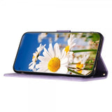iPhone 15 Plus Etui Blomstret Mønster Lilla