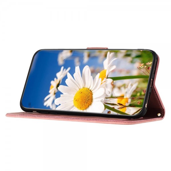 iPhone 15 Plus Cover Blomstret design Lyserød