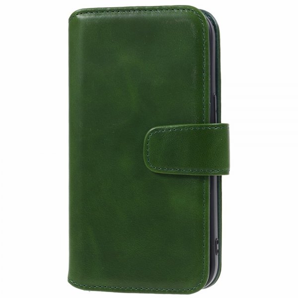 Nordic Covers iPhone 15 Plus Etui Essential Leather Juniper Green