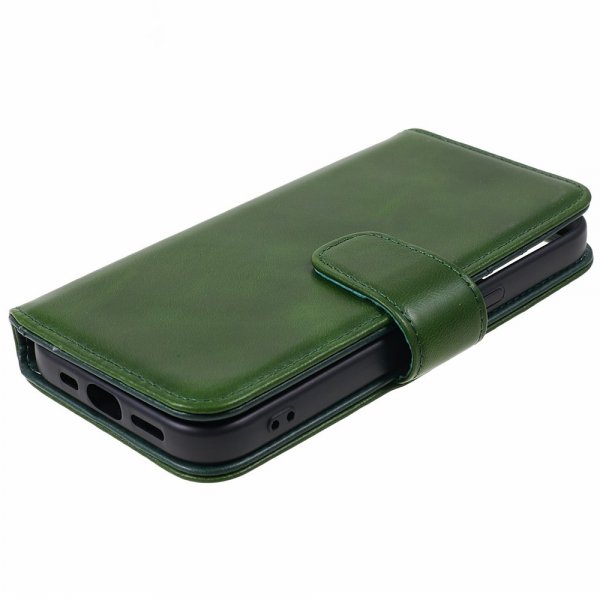 Nordic Covers iPhone 15 Plus Etui Essential Leather Juniper Green