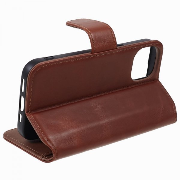 Nordic Covers iPhone 15 Plus Etui Essential Læder Maple Brown